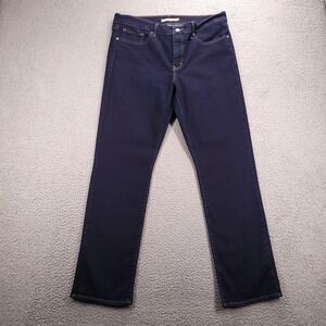 LEVIS 314 Jeans Size 32 Shaping Straight Mid Rise Dark Wash Stretch Denim